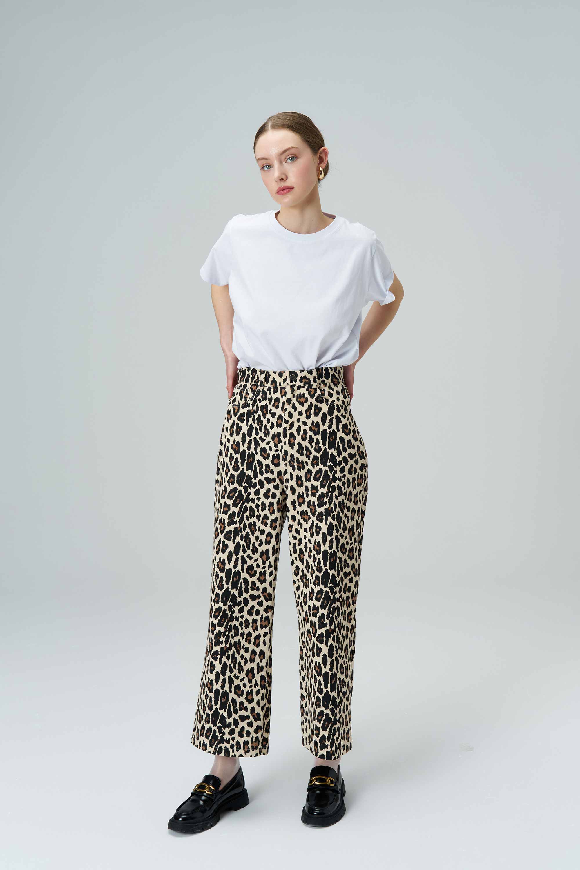 WILD High Waist Leopard Pattern Trousers